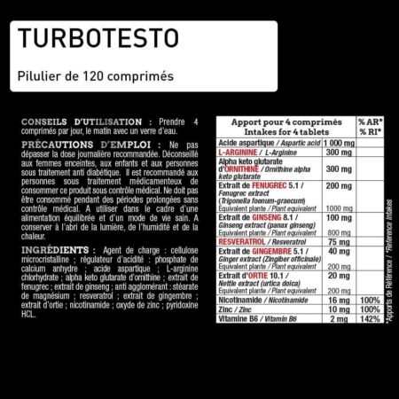 Turbo Testo Pro Series 120 gélules